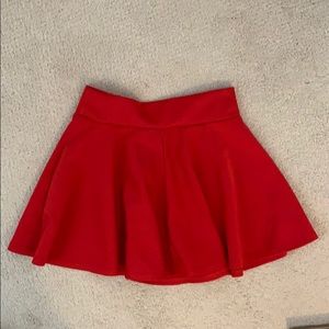 Red skater skirt